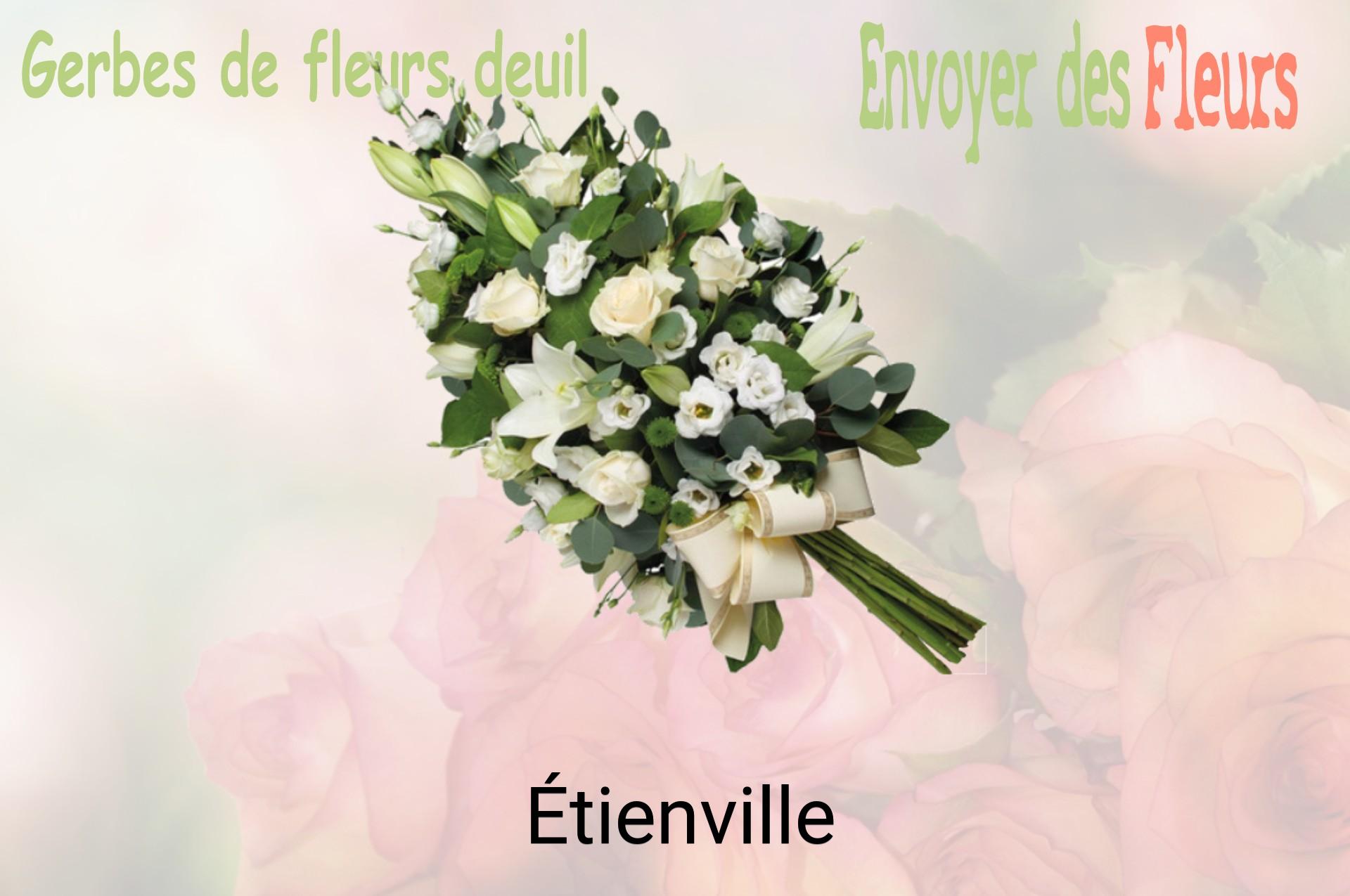 Gerbe de fleurs de deuil livrée à Étienville